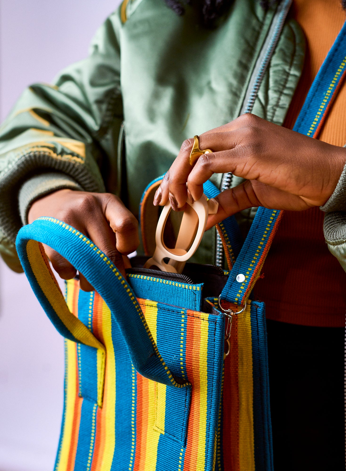 Anwuli Mini Tote in Dotted Pentabar Teal