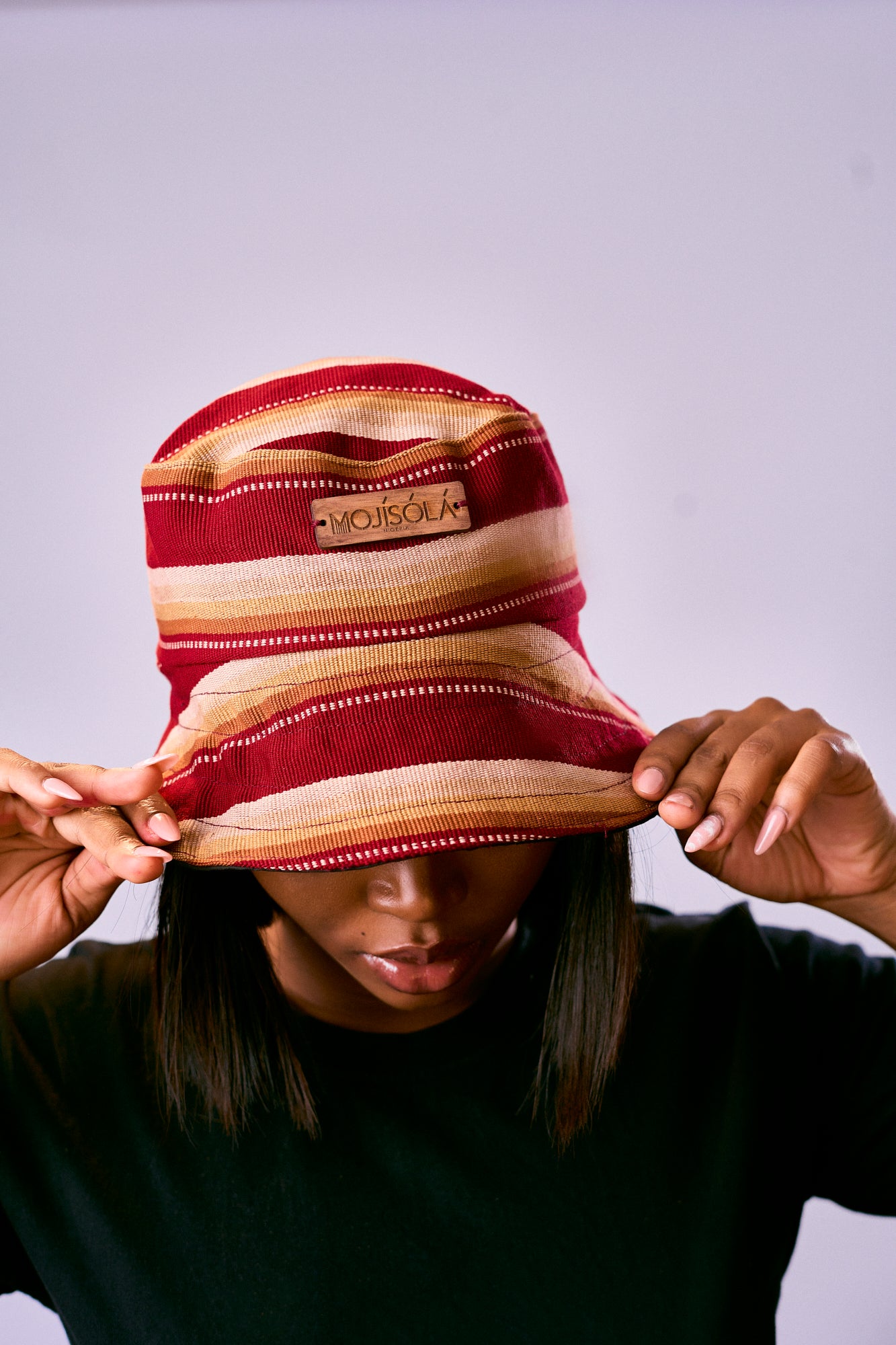 Sarki Bucket Hat in Dotted Pentabar Wine